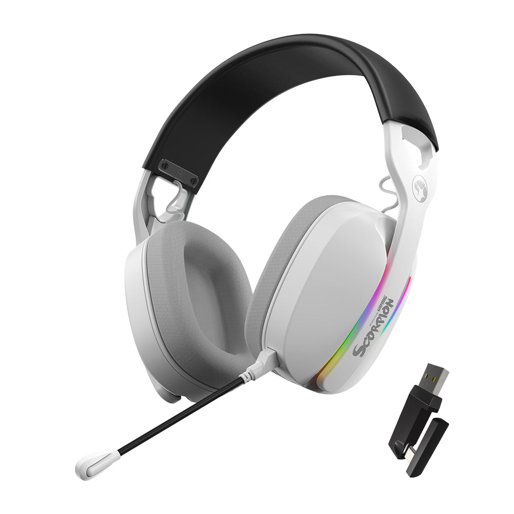 HG9086W WH RGB LIGHTWEIGHT WIRELESS GAMING HEADSET MarvoTech
