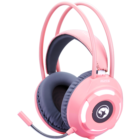Marvo HG8936PK Pink Stereo Gaming Headsets with White Light | MarvoTech